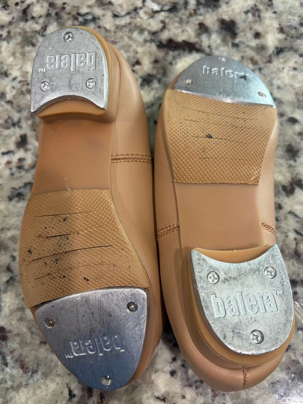 balera Tan Lace-Up Jazz Flats